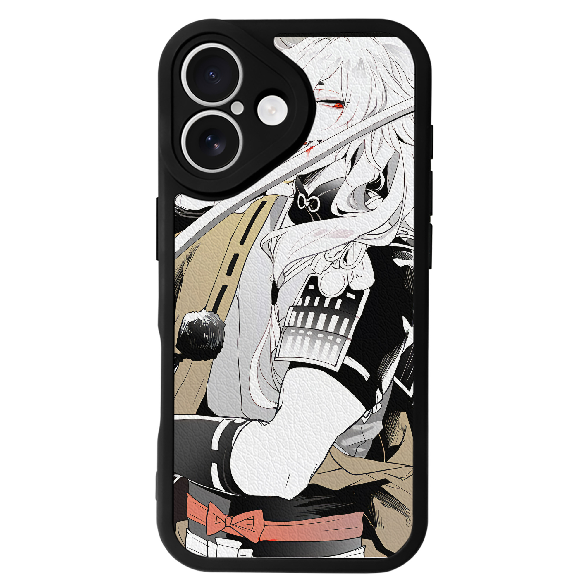 （画像用） 刀剣乱舞 Touken Ranbu 【iPhone 16シリーズ対応】シリコンスマホケース（レザー調） 材質：シリコン